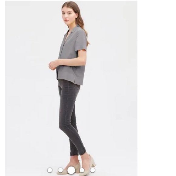 Classic Silk Shirt Classy Grey V Neck and Durable Find The Perfect Gift - Picture 3 of 8